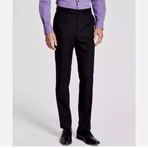 NEW Kenneth Cole Reaction Mens 36x29 Super Flex Waistband Pants Black Slim Fit
